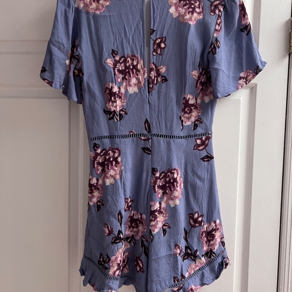 ASTR the Label Cadence Purple Floral Romper - Picture 4 of 4